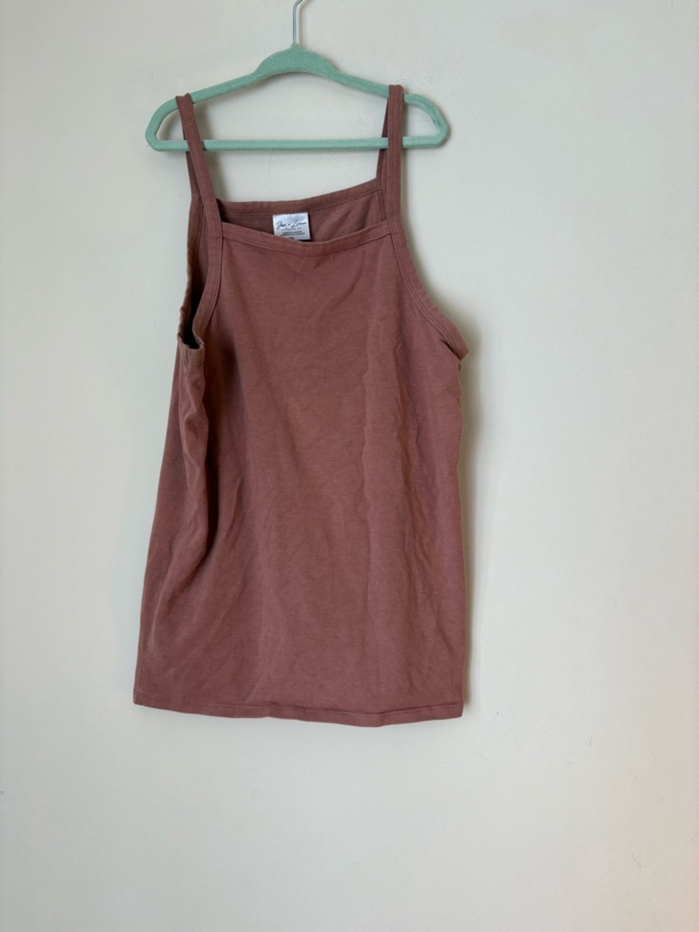 Jax & Lennon Everyday Square-Neck Tank Top in Dusty Rose Youth Large